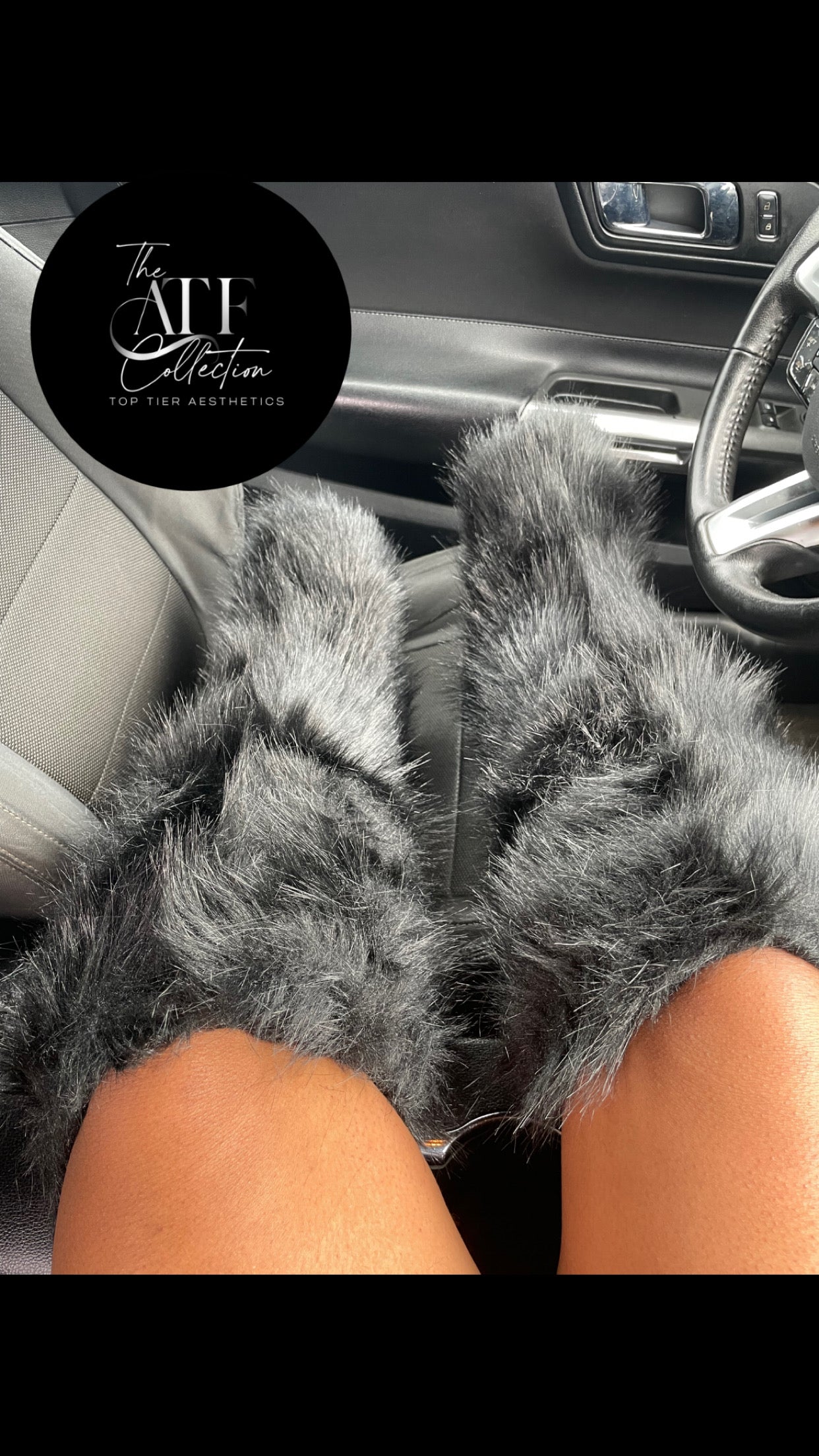 Black Fur Boots(Knee Length)
