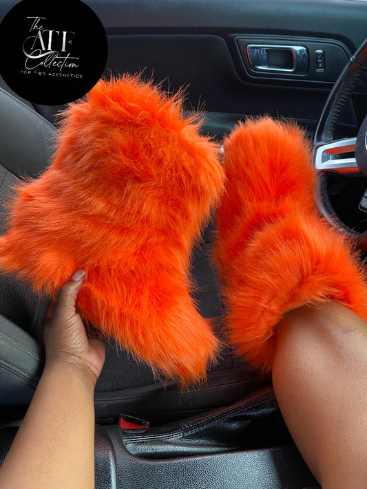 Orange Fur Boots I’m