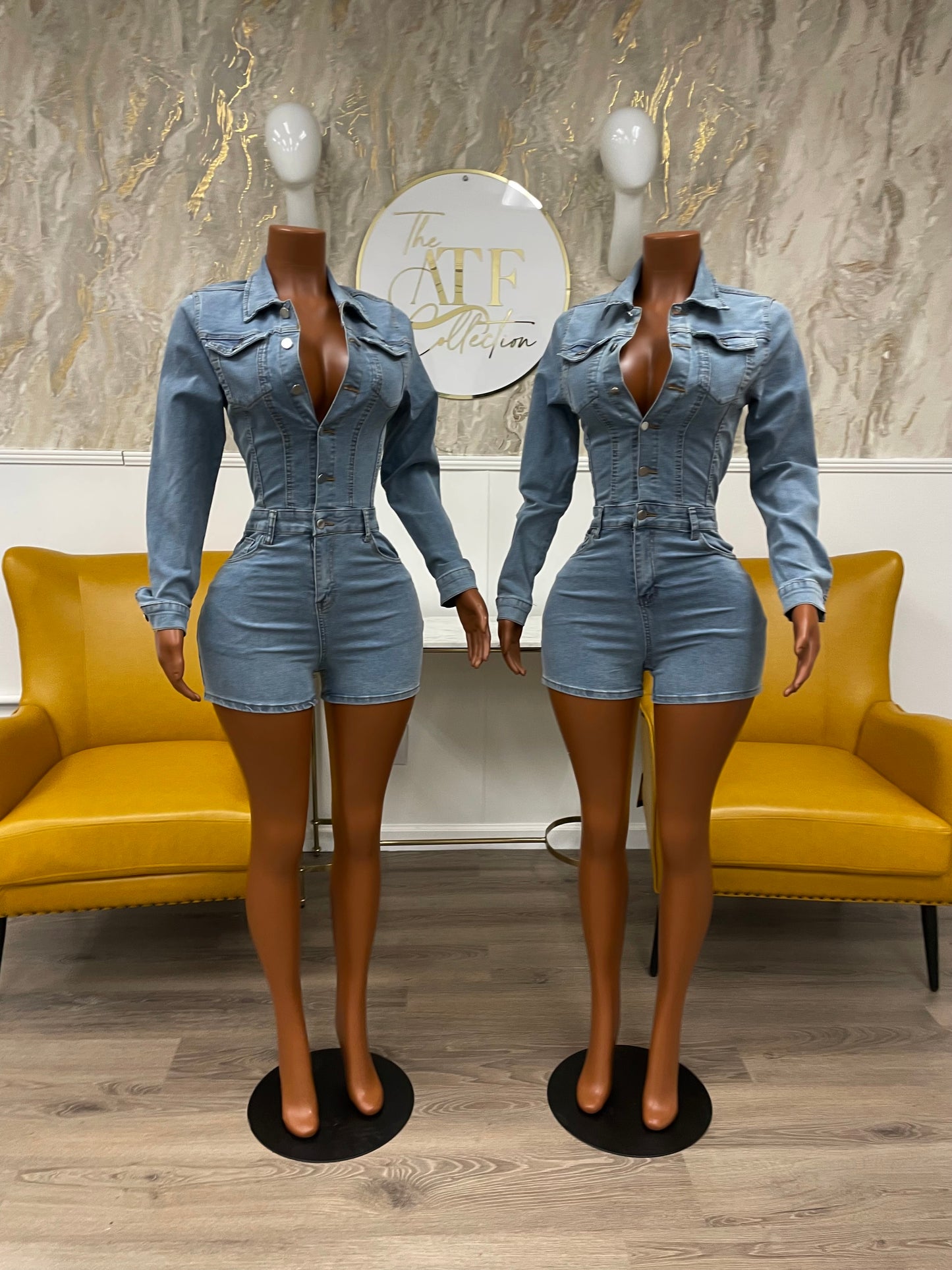 Daisy Denim Romper
