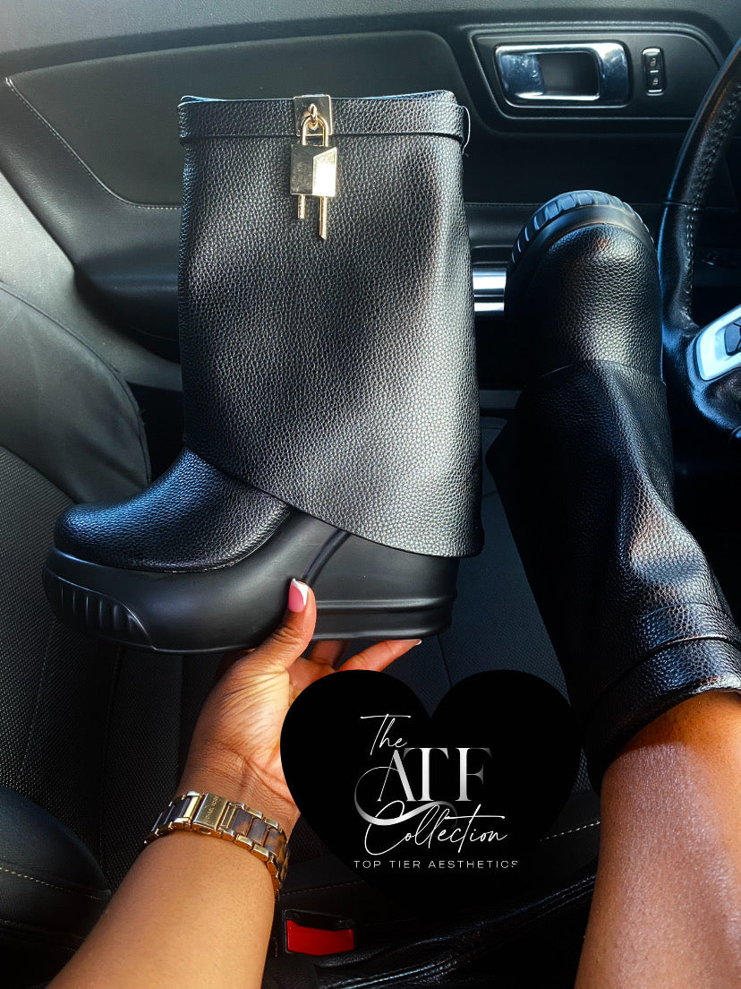 Black Brooklyn Wedge Boot