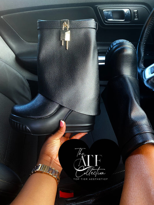 Black Brooklyn Wedge Boot