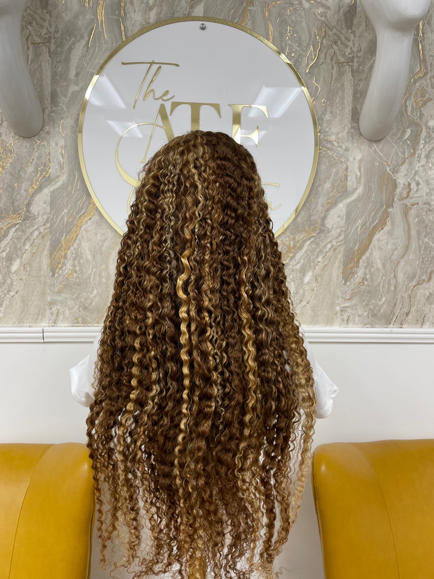 Deep Crinkle Wave Highlighted Lace Front Wig