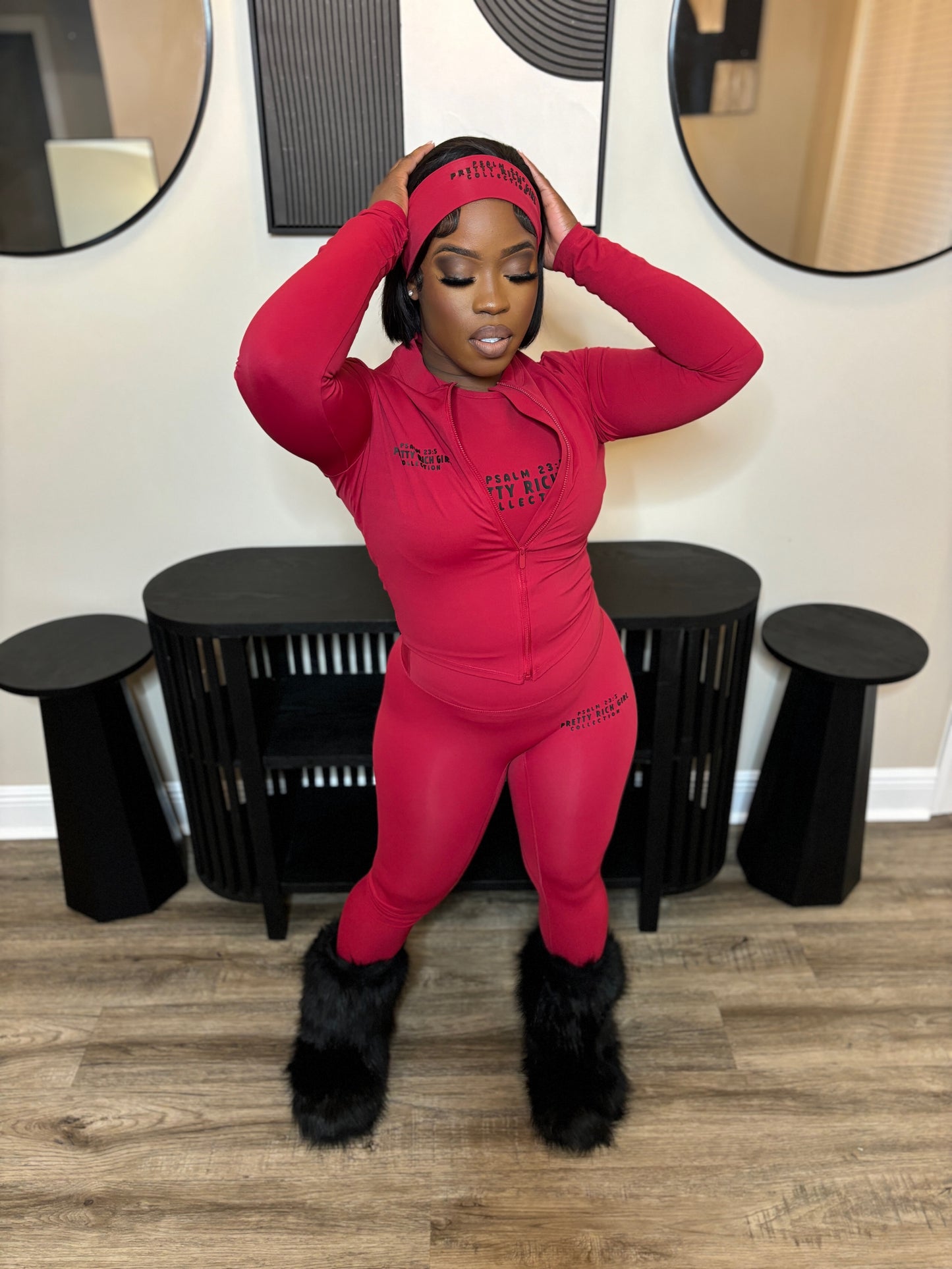 Rich Red Wine Yoga Set