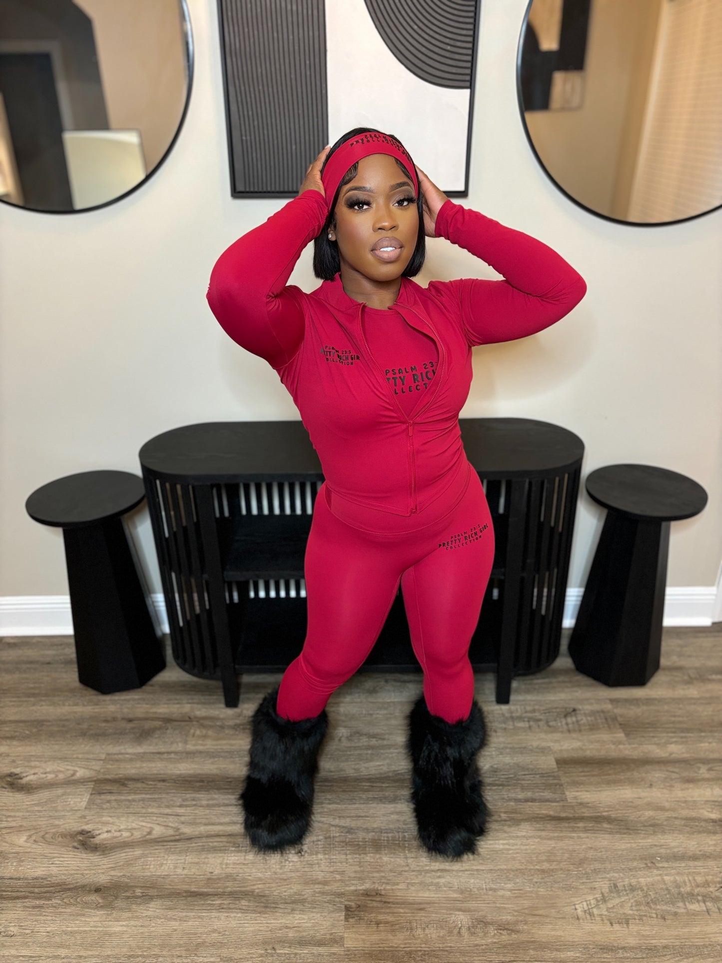 Rich Red Wine Yoga Set