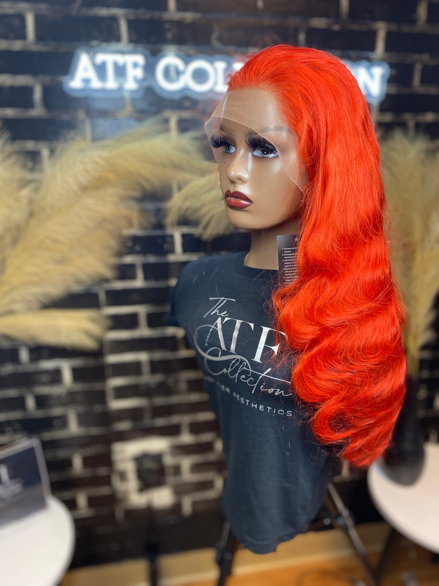 Light Red Body Wave Lace Front Wig